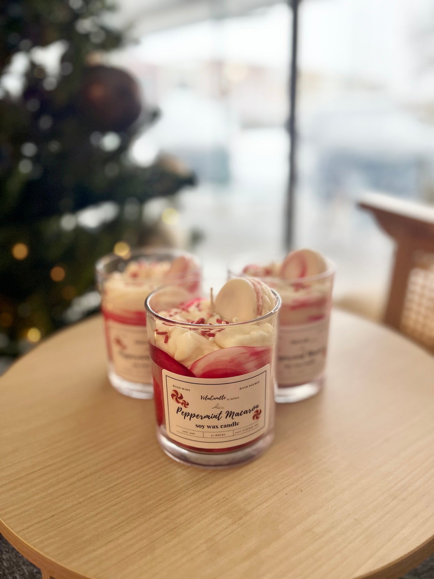 Peppermint Macaron Candle