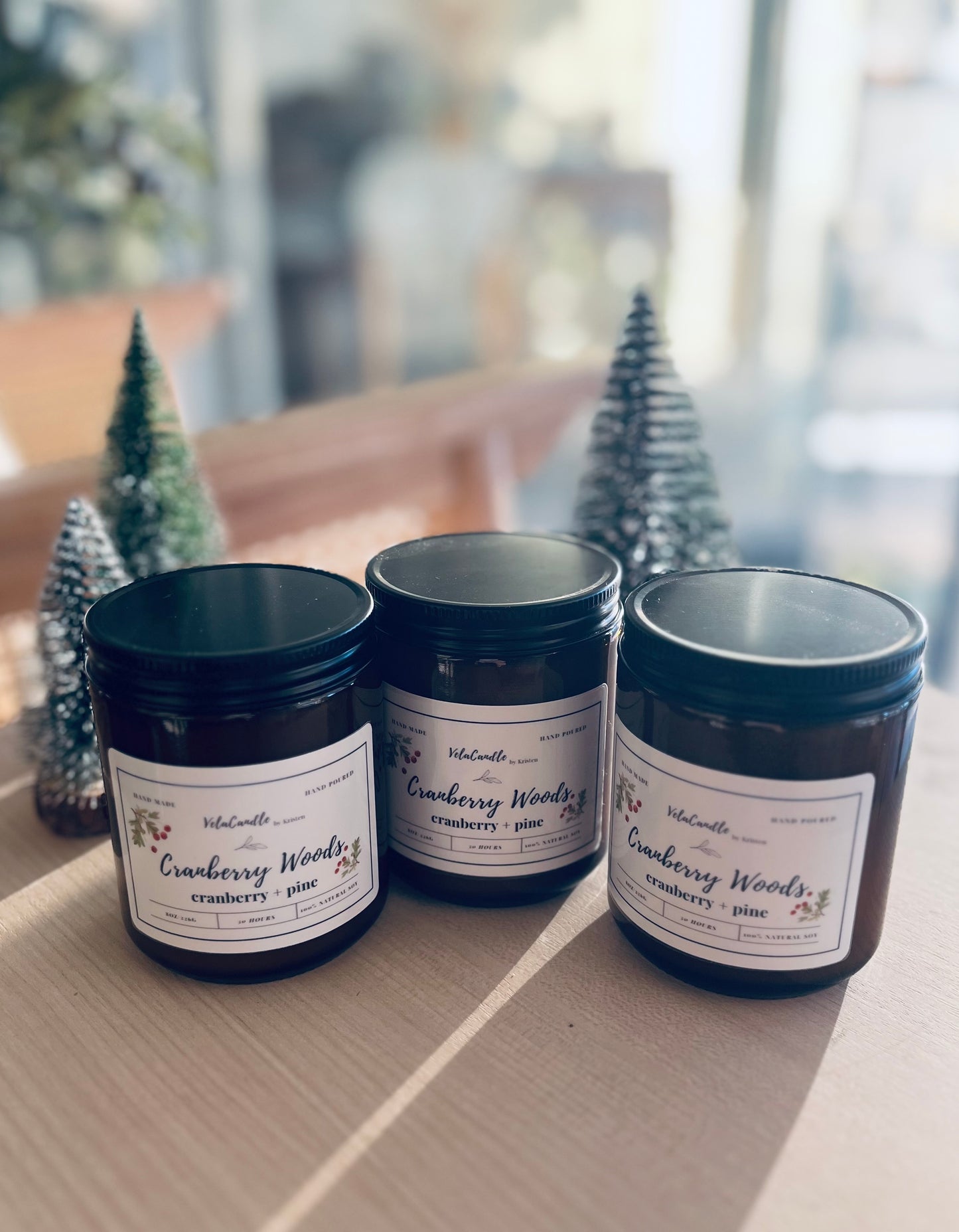 Amber Jar Candles: Cranberry Woods