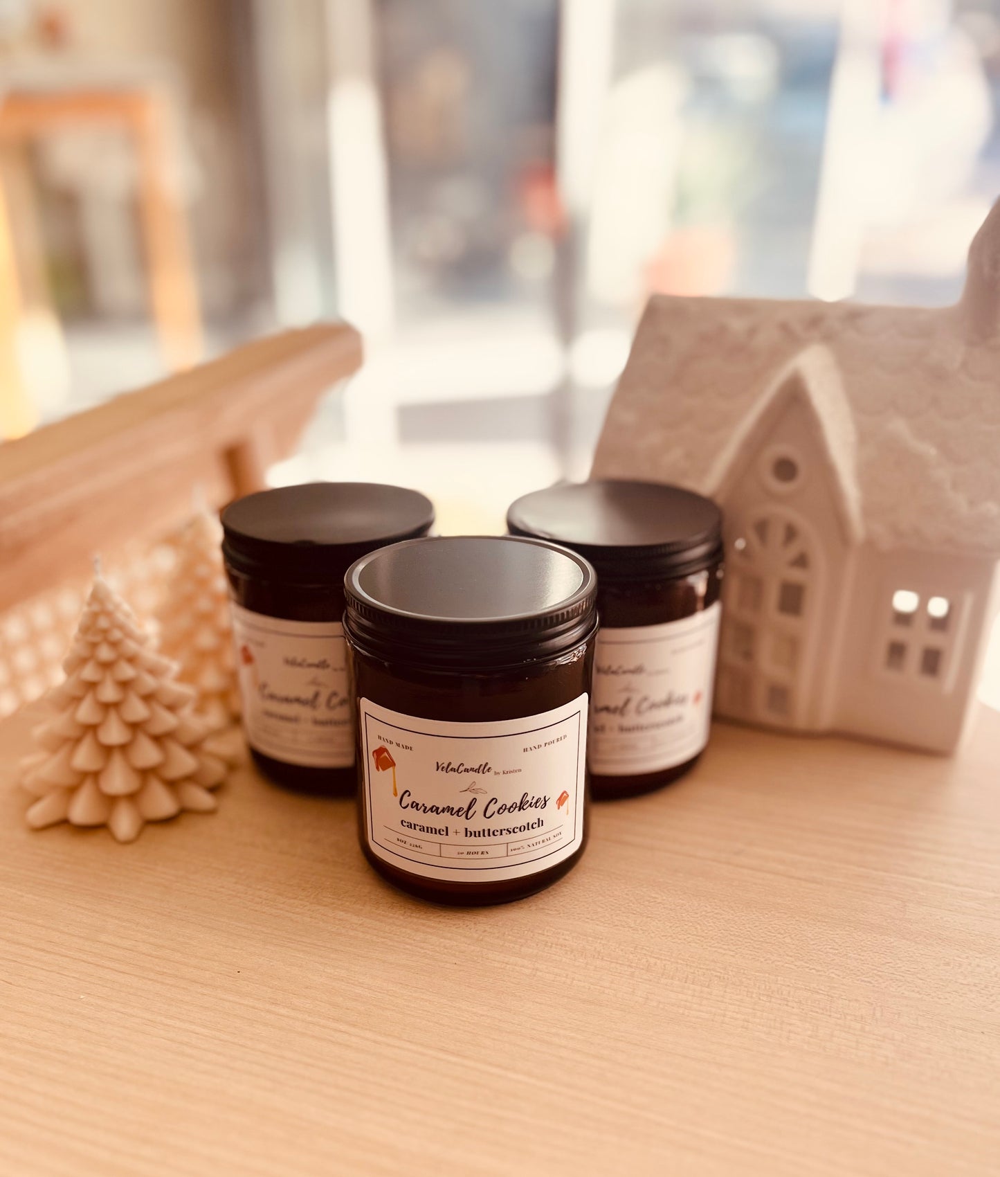 Amber Jar Candles: Caramel Cookies