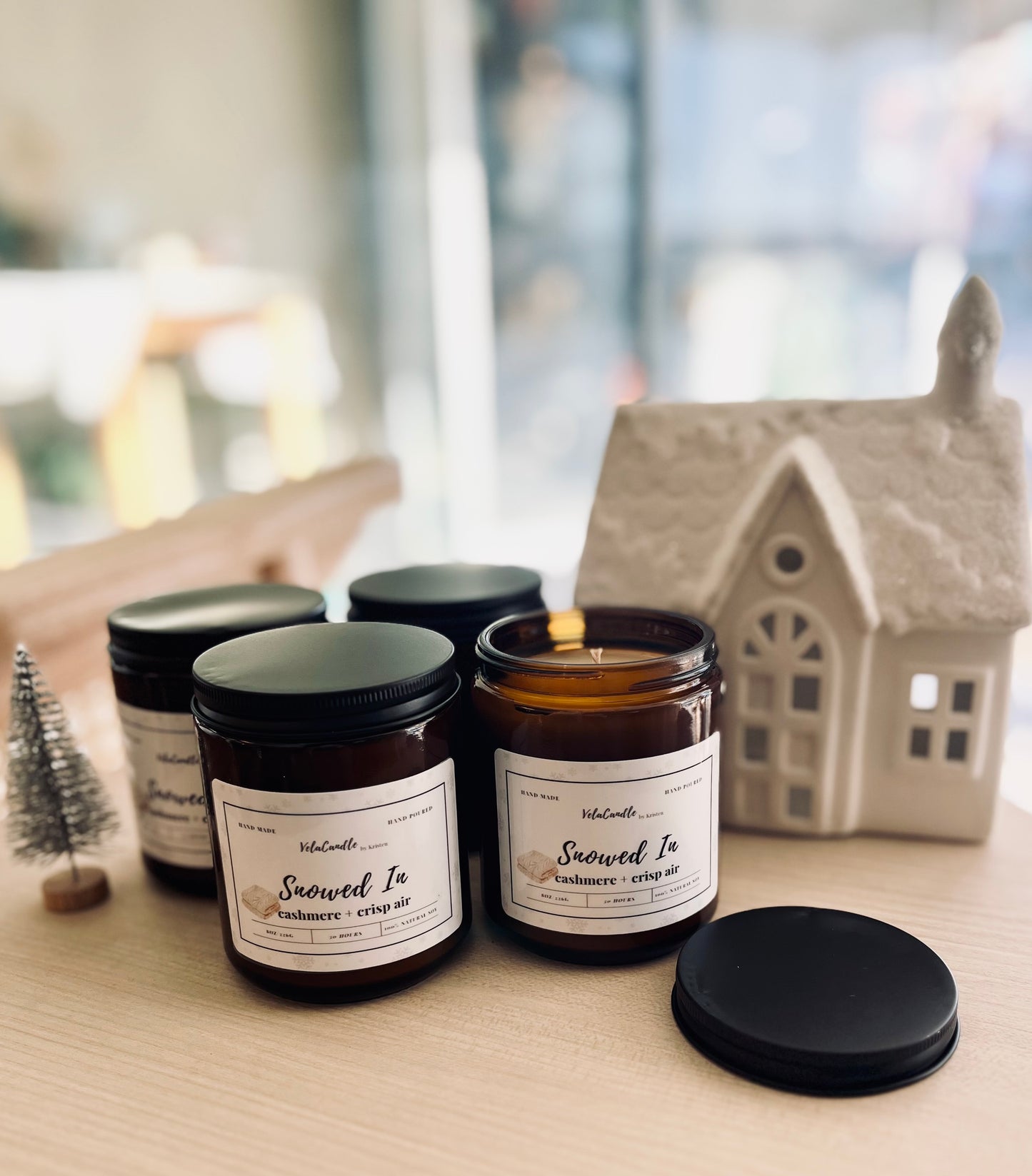 Amber Jar Candles: Snowed In