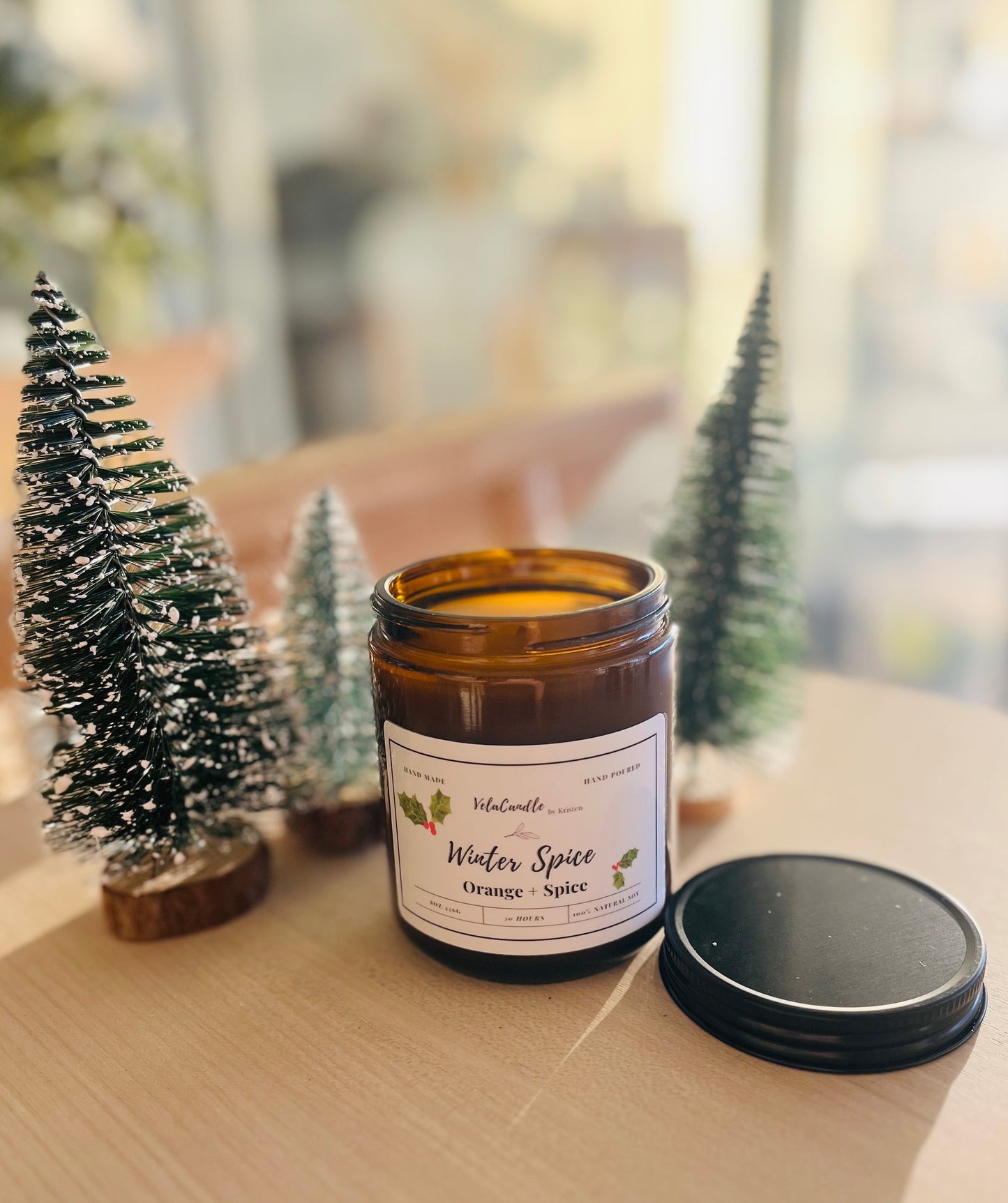 Winter Amber Jar Candles