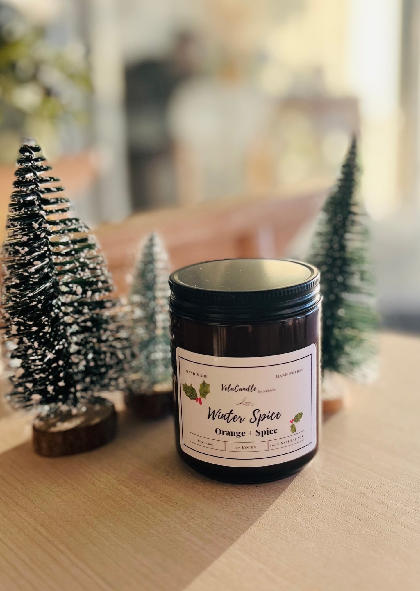 Winter Amber Jar Candles