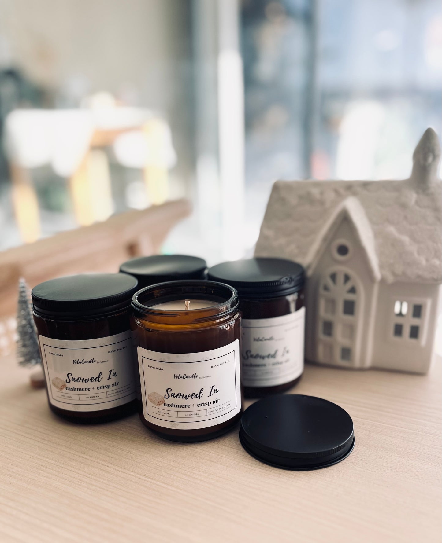 Amber Jar Candles: Snowed In