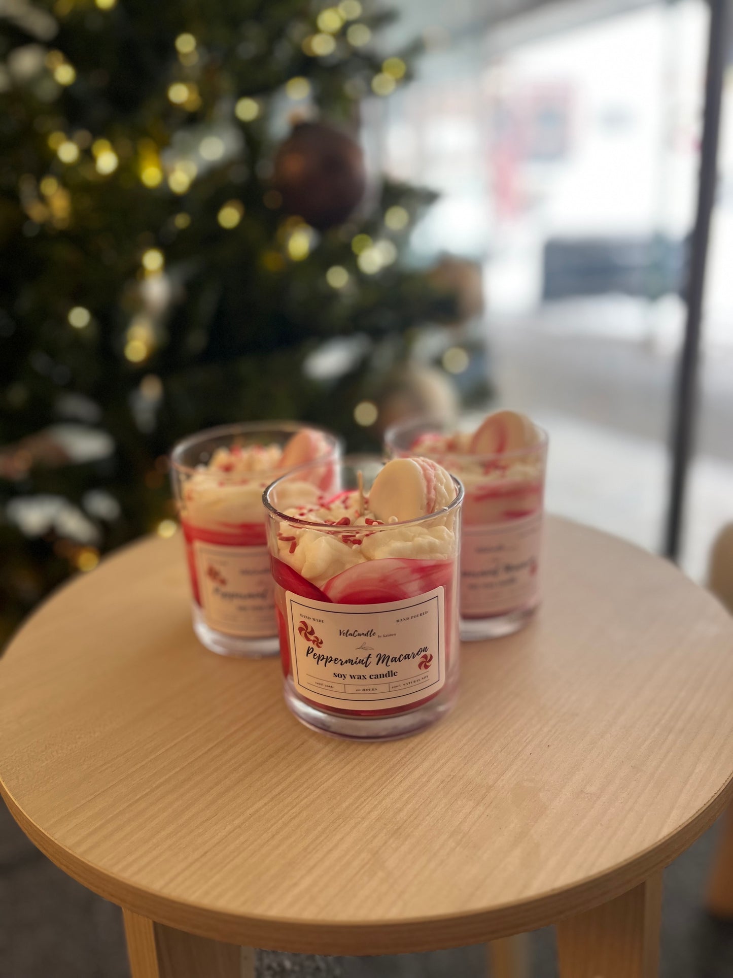 Peppermint Macaron Candle