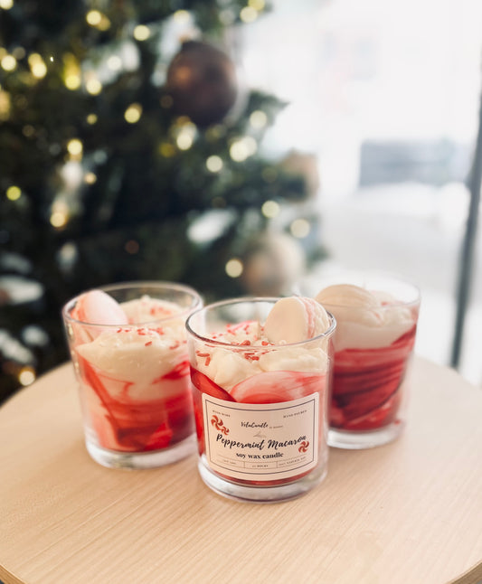 Peppermint Macaron Candle