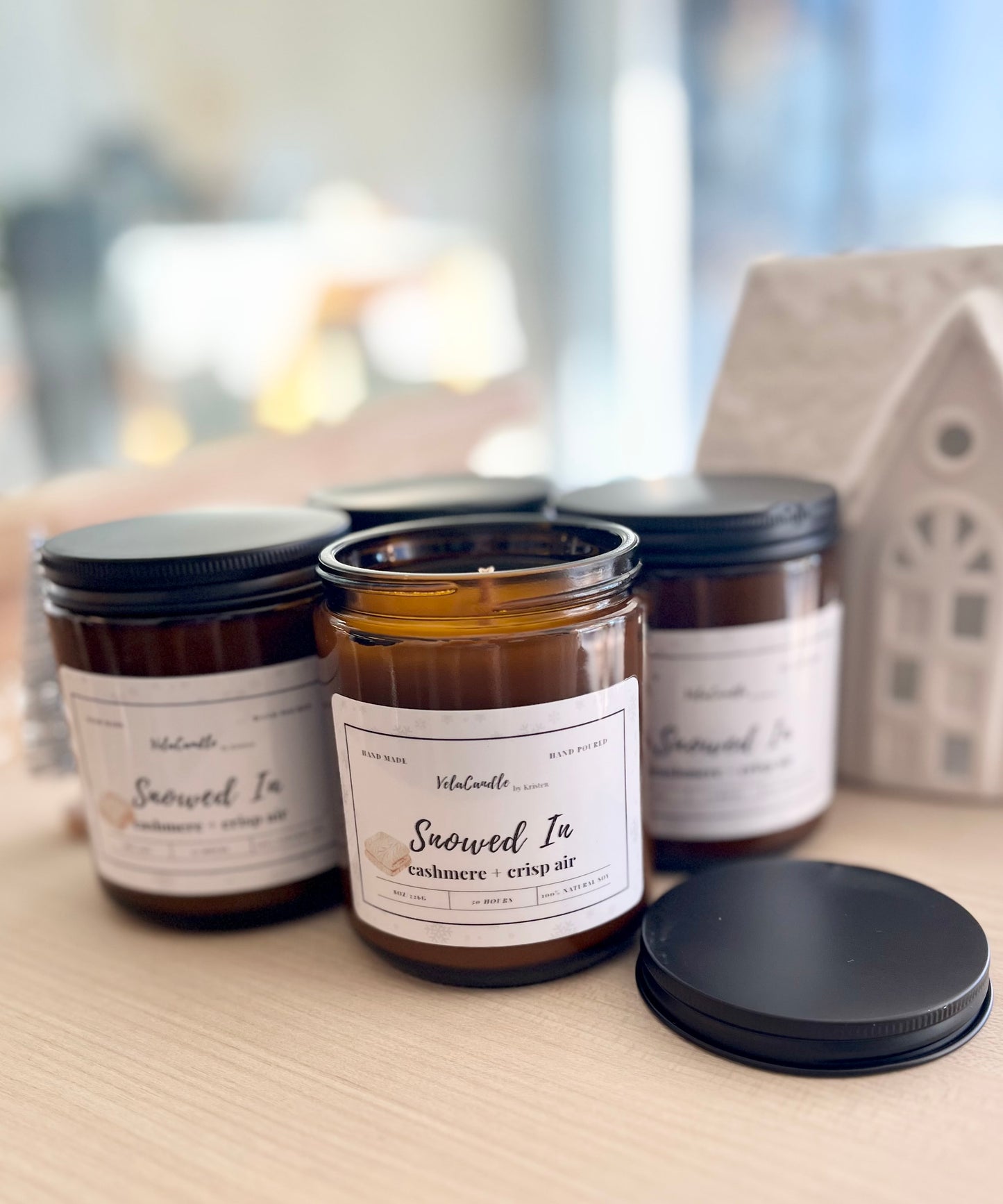 Amber Jar Candles: Snowed In