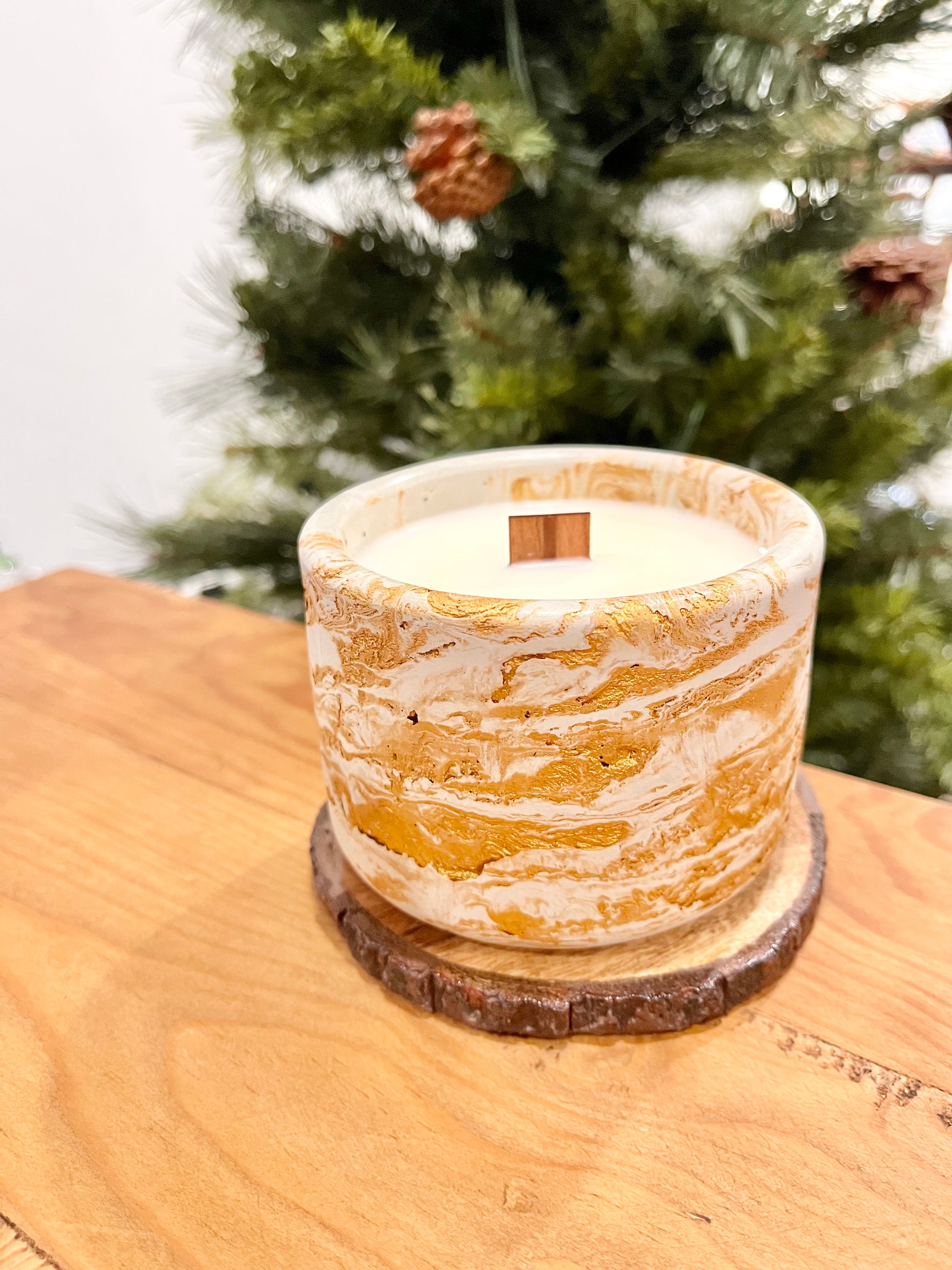 Rustic Christmas  Wood Wick Candle – 8bit Beard Co.