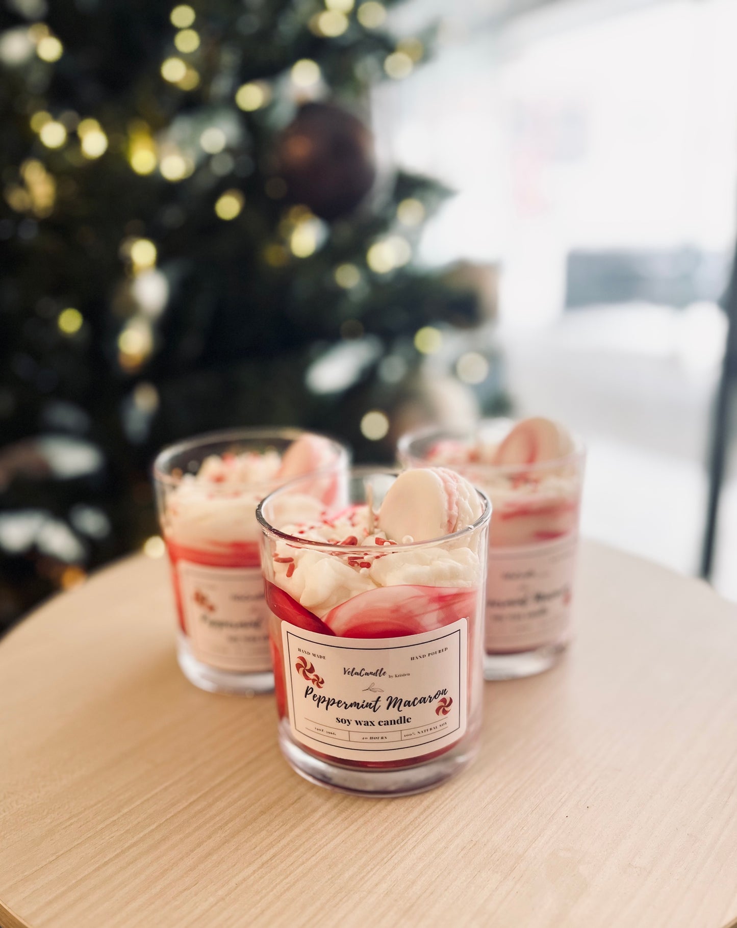 Peppermint Macaron Candle