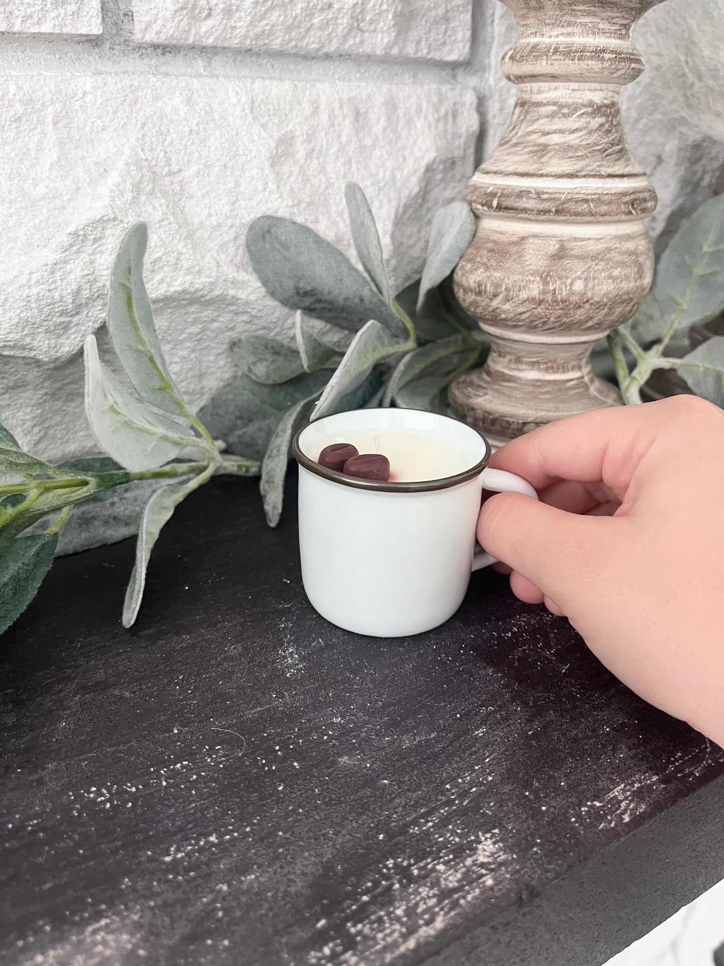 Mini espresso mug candle