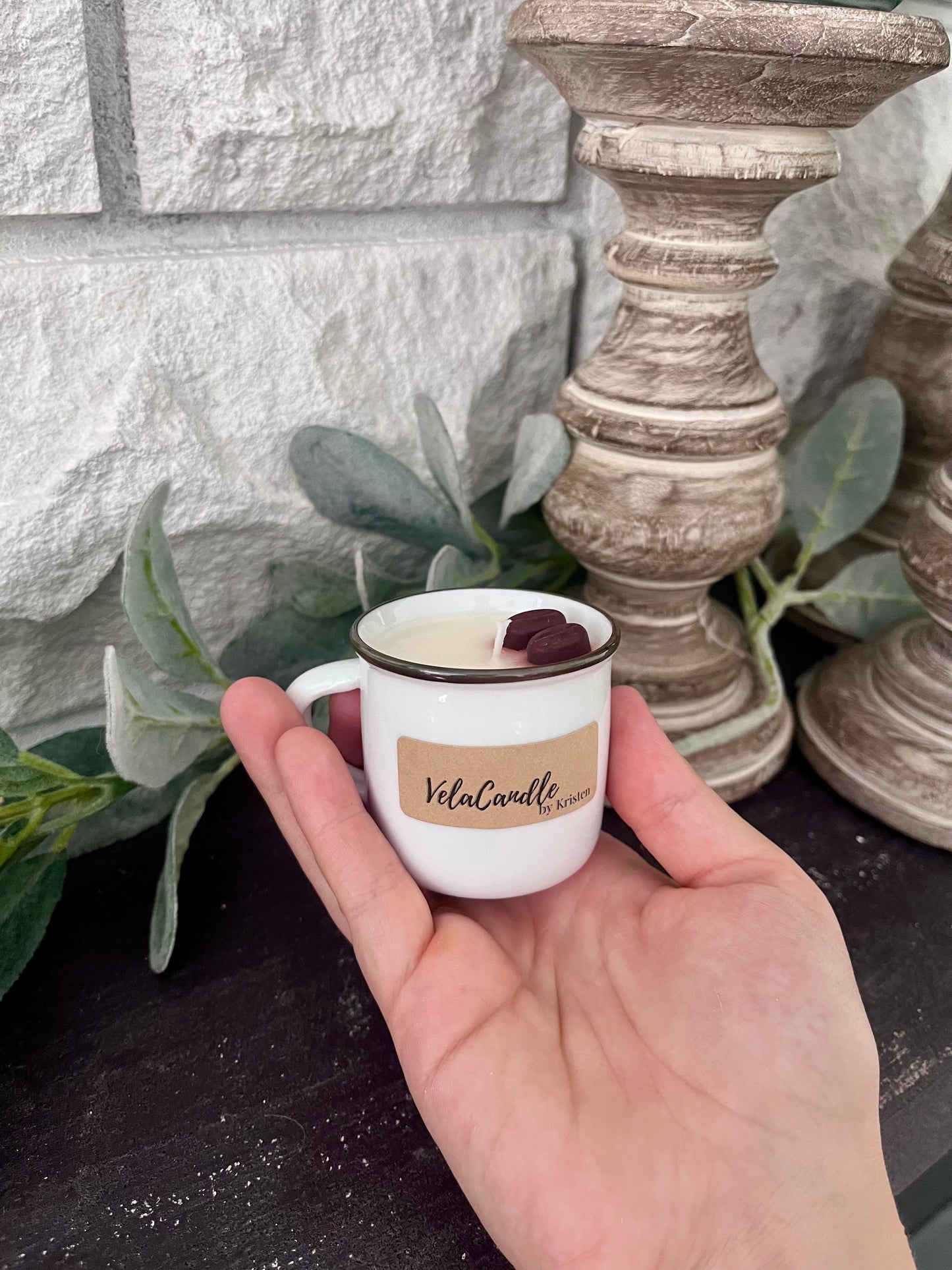 Mini espresso mug candle